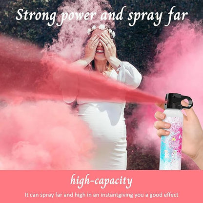 Large Gender Reveal Fire Extinguisher Color Blasters: 2 Pcs Pink Blaster Only for Baby Girl with Pink Smoke suitable for Gender Reveal Party Decorate (pink)