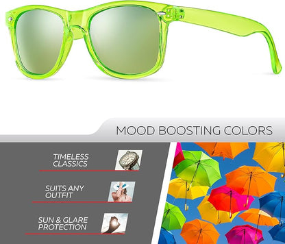 Retro Rewind Polarized Sunglasses for Men and Women - UV Protection Classic Sun Glasses