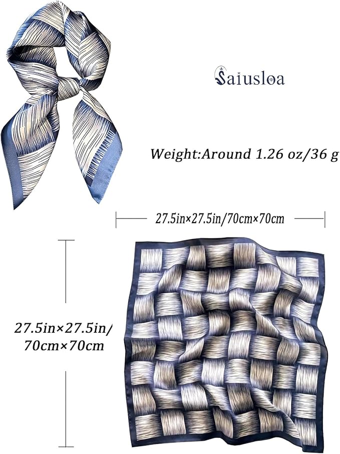 Neck Scarf For Womens Silky Head Scarves Hair Bandanas Square Scarf Fashion Accessories lightweight