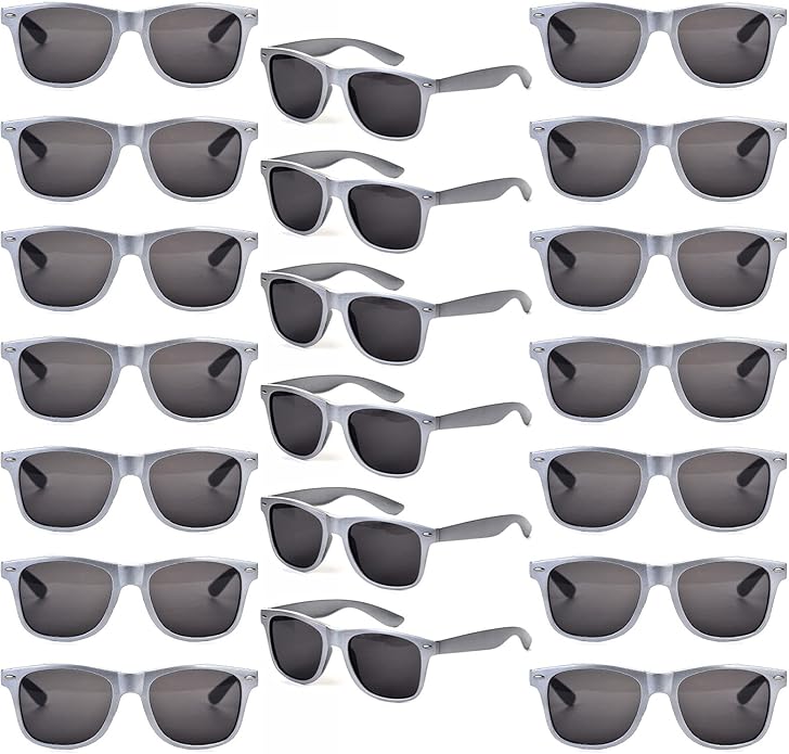 YQVIE 20 Pack Wholesale Sunglasses for Men Women in Bulk 70s Retro Cheap Glasses for Party Supplies