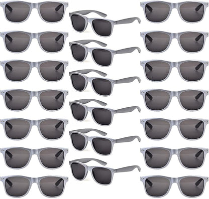 YQVIE 20 Pack Wholesale Sunglasses for Men Women in Bulk 70s Retro Cheap Glasses for Party Supplies