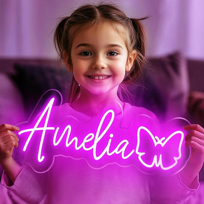 Custom Neon Sign – Personalized LED Neon Name Sign for Wall Decor, Bedroom, Birthday Gifts for 10 Year Old Girls, Wedding Proposal, Party Backdrop, Kids Room Decor, Customizable LED Light