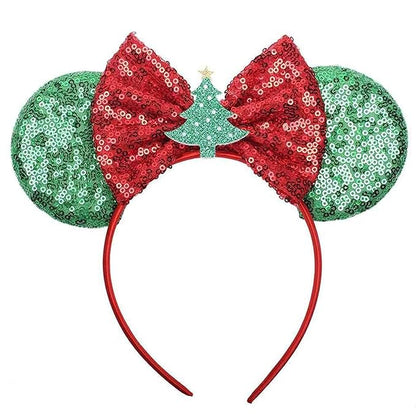 ASAHEL Mouse Ears Headbands Fashion Shiny Bows Mice Ears Birthday Parties Themed Events (Tree, Onesize)