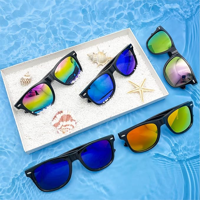Pibupibu 10/20 Packs Adults Wholesale Neon Colors Square Retro Style Party Favors Sunglasses