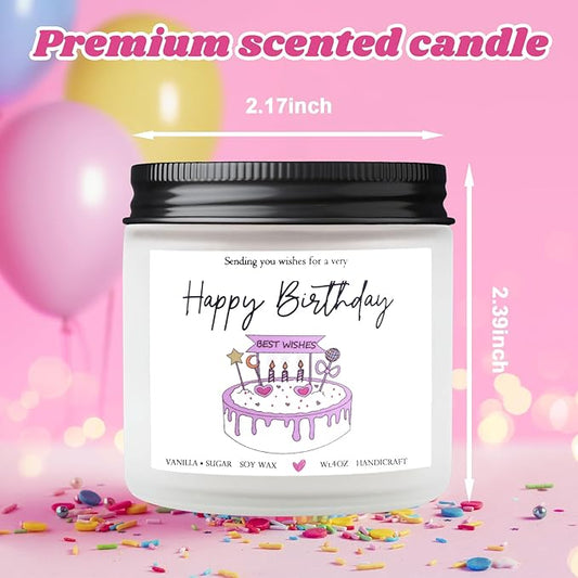 Happy Birthday Candle Gifts for Women,Funny Candle Decor Ideas Unique Birthday Gift for Best Friend Girlfriend Sister 4OZ