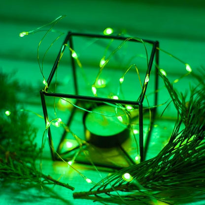 4 Pack Green Fairy Lights Battery Operated with Remote, Waterproof 20FT 60LED Cuttable Twinkle Lights with Timer Indoor Outdoor, String Light for Bedroom, Classroom, Wedding, DIY, Christmas Décor