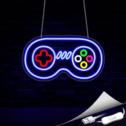 Game Neon Sign, Neon Signs for Wall Decor Neon LED Signs Gaming Room Neon Light Up Signs Home Decor for Bedroom Club Party Bar Shop USB Operated