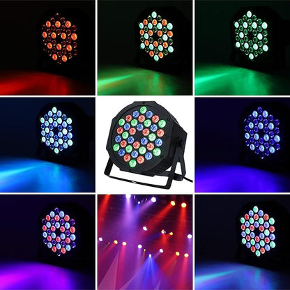 Dj Lights, 6 Pack 36 LED Par Lights Stage Lights with Sound Activated Remote Control & DMX Control, Stage Lighting Uplights for Wedding Club Music Show Christmas Holiday Party Lighting