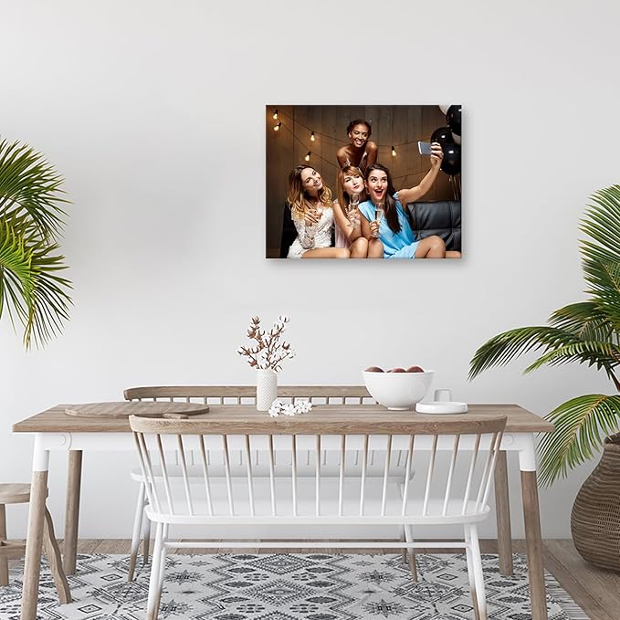 DBLAKI Personalized Custom Canvas Prints - Custom Framed Canvas Prints With Your Photos,Printed Photo To Canvas Wall Art Ideal for Home Decor Gifts Keepsakes 20" x16"