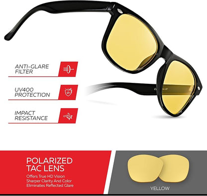 Retro Rewind Polarized Sunglasses for Men and Women - UV Protection Classic Sun Glasses