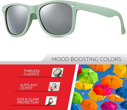 Retro Rewind Polarized Sunglasses for Men and Women - UV Protection Classic Sun Glasses