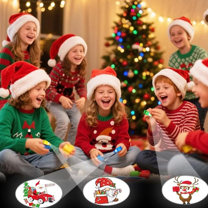 40PCS Christmas Party Favors for Kids,Christmas LED Light Up Finger Lights Glow in the Dark Party Favors for Kids, Classroom Prizes Trick or Treats Gifts
