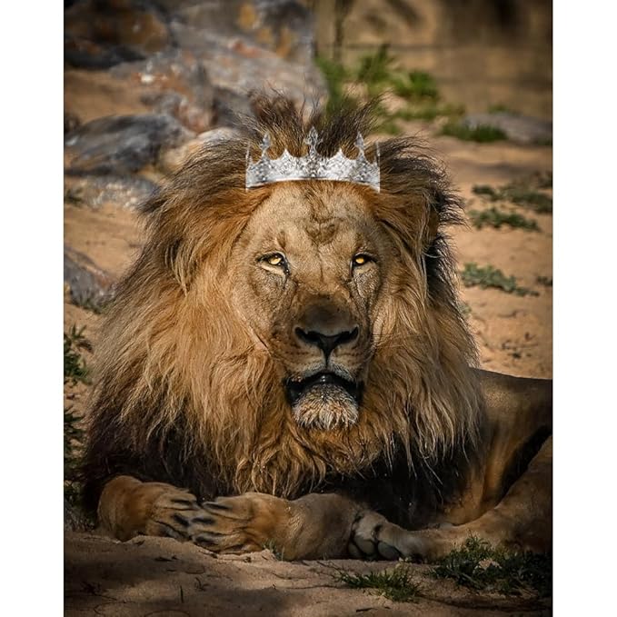 AOPRIE King & Queen Tiara and Crown for Women Men Girls Boys Halloween Party Event Supllies Favors Silver White, 2 Pack