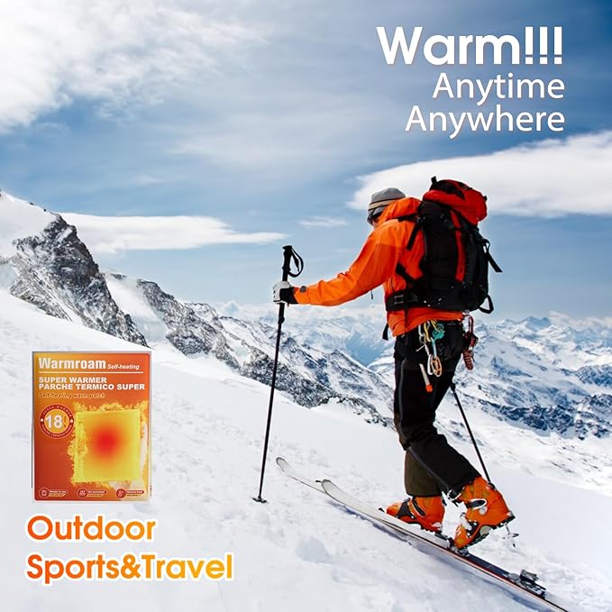 10 Pack Hand Warmers Disposable,Extra Big Body Warmers 18 Hours Long-Lasting Heat Packs for Camping,Skiing, Safe Non-Toxic,Hand & Body Warmer Heater for Outdoor Sport