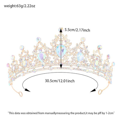 Princess Tiara and Crown for Women Wedding Tiaras for Bridal girls Tiaras and Crystal Crowns Rhinestone Headband Metal Hair Accessories for Costume Birthday Party Prom Gifts