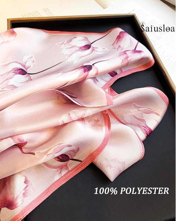 Neck Scarf For Womens Silky Head Scarves Hair Bandanas Square Scarf Fashion Accessories lightweight