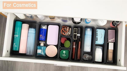 25 PCS Interlocking Desk Drawer Organizer Separator for Office,Bathroom,Kitchen,Makeup,Tool（4 Sizes）