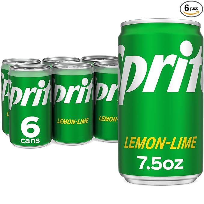 Sprite Lemon Lime Soda Soft Drinks, 7.5 fl oz, 6 Pack