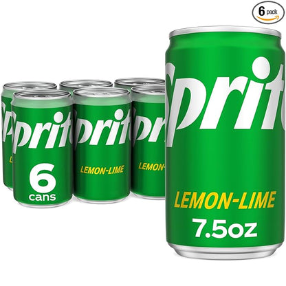 Sprite Lemon Lime Soda Soft Drinks, 7.5 fl oz, 6 Pack