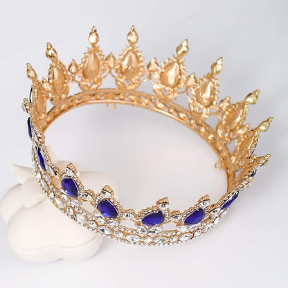 FORSEVEN Queen Crown Rhinestone Wedding Crowns and Tiaras for Women Costume Party Hair Accessories Princess Birthday Crown Crystal Bridal Crown Christmas Decorations Headband