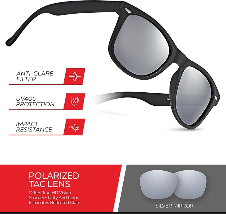 Retro Rewind Polarized Sunglasses for Men and Women - UV Protection Classic Sun Glasses