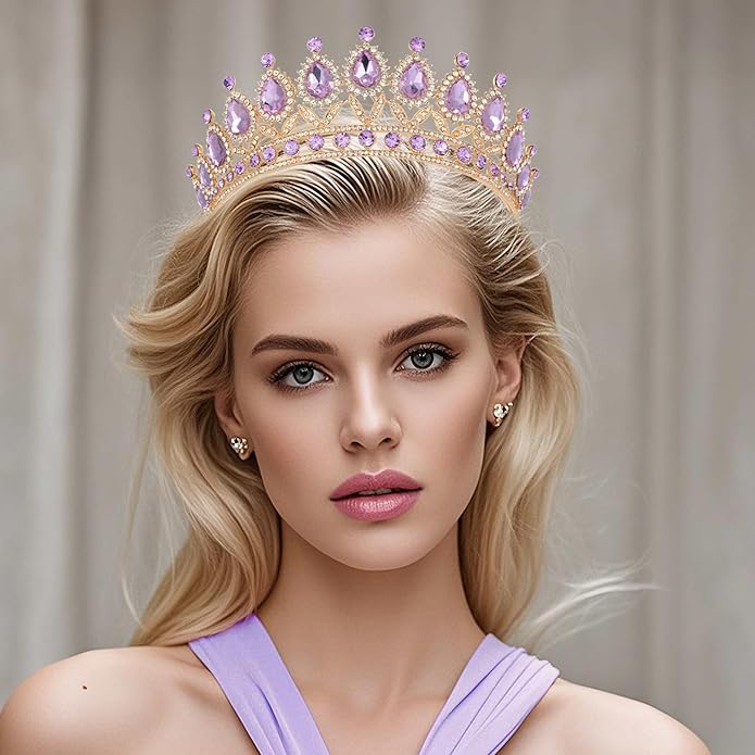 Kamirola Tiaras Princess Crown for Women and Girls Crystal Headbands for Bridal, Princess for Wedding and Party(TR21)