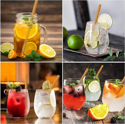 5 Inch Short Biodegradable Cocktail Straws 200 pcs Compostable Cocktail Stirrers Straws Made from 100% Sugarcane Fiber A Plasticless Sturdy Drinking Straws for Hot and Cold Drinks Not Foggy