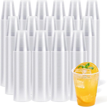 JOLLY CHEF 𝟏𝟐𝟎𝟎 𝐏𝐚𝐜𝐤 7 oz Clear Plastic Cups,7 Ounce Small Disposable Cups, Cold Party Drinking Tumblers for Tasting, Drinking and Party