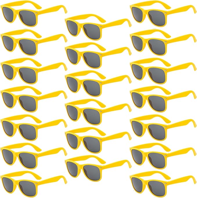 Pibupibu 10/20 Packs Adults Wholesale Neon Colors Square Retro Style Party Favors Sunglasses