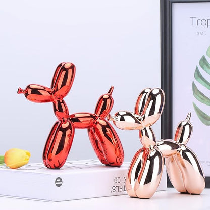 Balloon Dog Sculpture Modern Home Decor Collectible Figurines Funky Statues for Bedroom Trendy Animal Decor for Coffee Table Living Room Decor