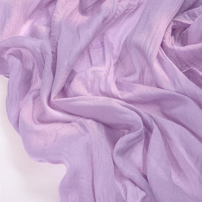 Socomi 10pcs Lilac Purple Lavender Cheesecloth Table Runner Boho Rustic Gauze 120 inch 10FT Cheese Cloth Runner for Wedding Party Baby Shower Birthday Home Decor Holiday Decorations