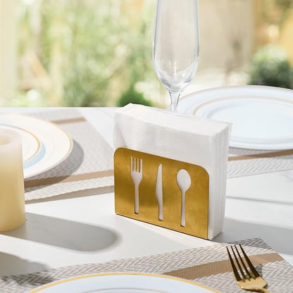 JollyPack 1000 Count White Beverage Napkins - 1-Ply 4.9 x 4.9 Folded Bulk Cocktail Napkins Paper, Lunch Paper for Restaurants, Bar and Party - 9.8 x 9.8 Unfolded