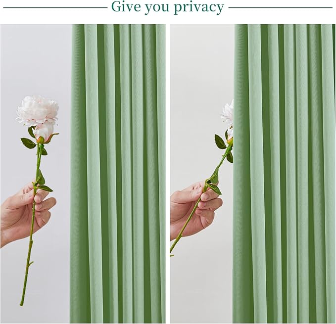 4 Panels Sage Green Backdrop Curtain for Parties Wrinkle Free Dark Green Photo Curtains Backdrop Drapes Fabric Decoration for Baby Shower Birthday Party Photography 20ft(W) x 10ft(H)