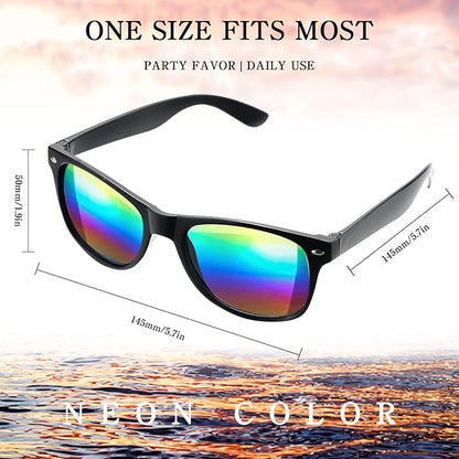Pibupibu 10/20 Packs Adults Wholesale Neon Colors Square Retro Style Party Favors Sunglasses