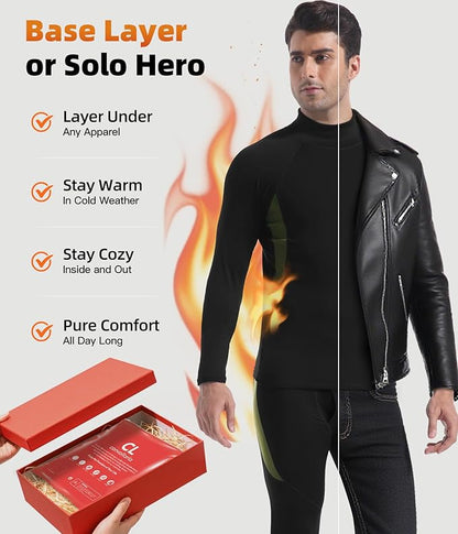 CL convallaria Thermal Underwear Long Johns Set Mens Winter Gift Hunting Gear Sport Base Layer Bottom Top