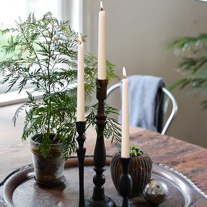 Beeswax Taper Candles White, 9 Inch Natural Beeswax Long Candle Sticks, 10 Hours Burn Time, Smokeless & Dripless Tall Taper Candle for Table Decor, Unscented Bee Wax Tapered Candles (8 Packs)