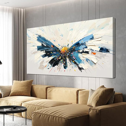 Canvas Wall Art Decor Abstract Wall Art for Living Room Abstract Canvas Art Wall Decor Butterfly Wall Art Pictures Modern Colorful Wall Art Prints Artwork for Walls Office Home Decor 20" X 40"