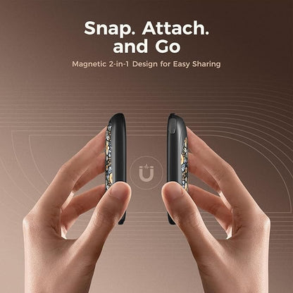 OCOOPA Magnetic Hand Warmers Rechargeable 2 Pack, UL Safety Heat 100-126°F, 3-Settings, Pocket-Sized, Max. 8 Hrs Long Lasting,Great for Raynauds, Golf, Hunting, Camping, Gifts for Men Women, UT3 Lite