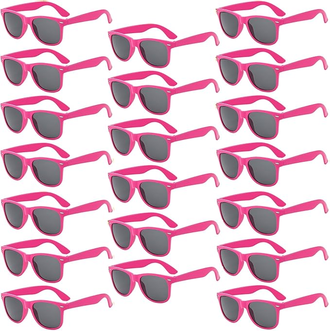 Pibupibu 10/20 Packs Adults Wholesale Neon Colors Square Retro Style Party Favors Sunglasses