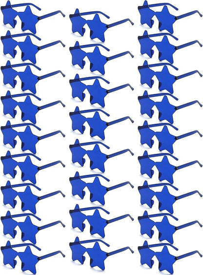 12/26/36 Pairs Rimless Star Shaped Sunglasses Transparent Glasses Bulk Fun Sunglasses for Party Favors