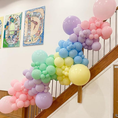 Pastel Balloons 12 Inch Pastel Rainbow Balloons 35Pcs Multicolor Colorful Macaron and Gold Confetti Balloon Set for Girls Easter Engagement Wedding Anniversary Baby Shower Birthday Party Decorations