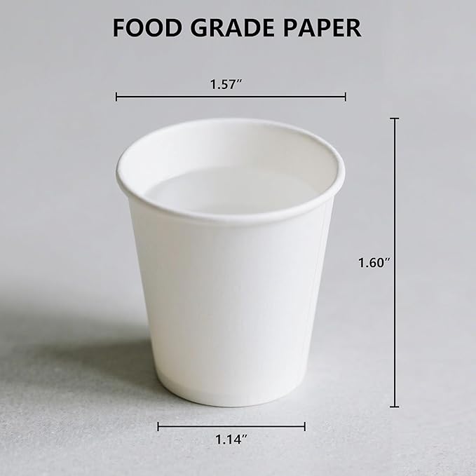 White Coffee Cups 4 oz-200,Disposable Paper Cups for Hot Paper Coffee Cup,Travel to Go
