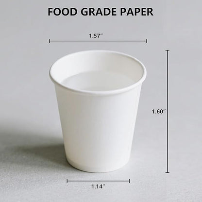 White Coffee Cups 4 oz-200,Disposable Paper Cups for Hot Paper Coffee Cup,Travel to Go
