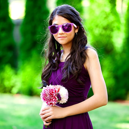 Fsmiling Purple Sunglasses Bulk Adult Party Sunglasses 80s Glasses Shades for Men Women Mardi Gras-30Pack,UV Protection