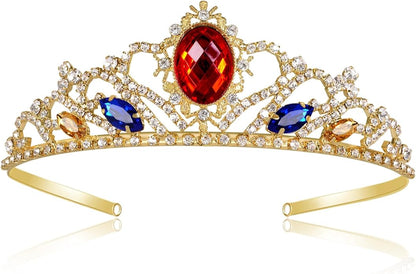 Princess Crown Sparkle Gold Crown Headband Princess Dress Up Accessories for Halloween Christmas Party