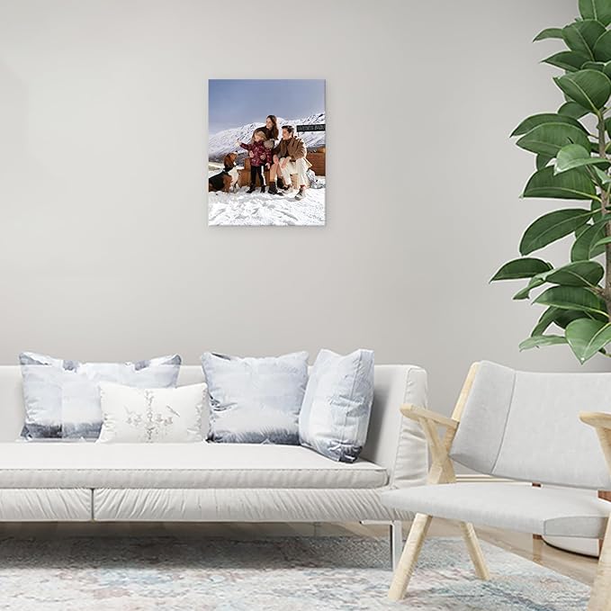 DBLAKI Personalized Custom Canvas Prints - Custom Framed Canvas Prints With Your Photos,Printed Photo To Canvas Wall Art Ideal for Home Decor Gifts Keepsakes 16" x20"