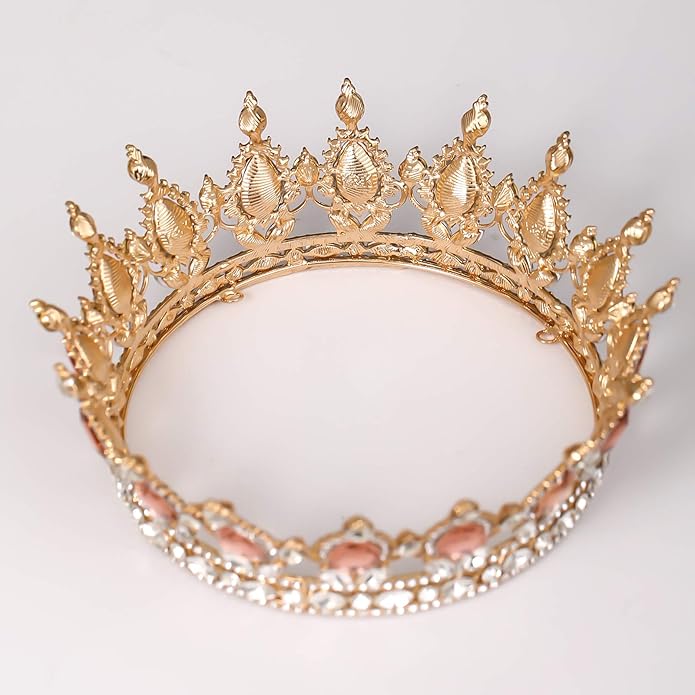 FORSEVEN Queen Crown Rhinestone Wedding Crowns and Tiaras for Women Costume Party Hair Accessories Princess Birthday Crown Crystal Bridal Crown Christmas Decorations Headband