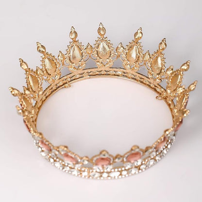 FORSEVEN Queen Crown Rhinestone Wedding Crowns and Tiaras for Women Costume Party Hair Accessories Princess Birthday Crown Crystal Bridal Crown Christmas Decorations Headband