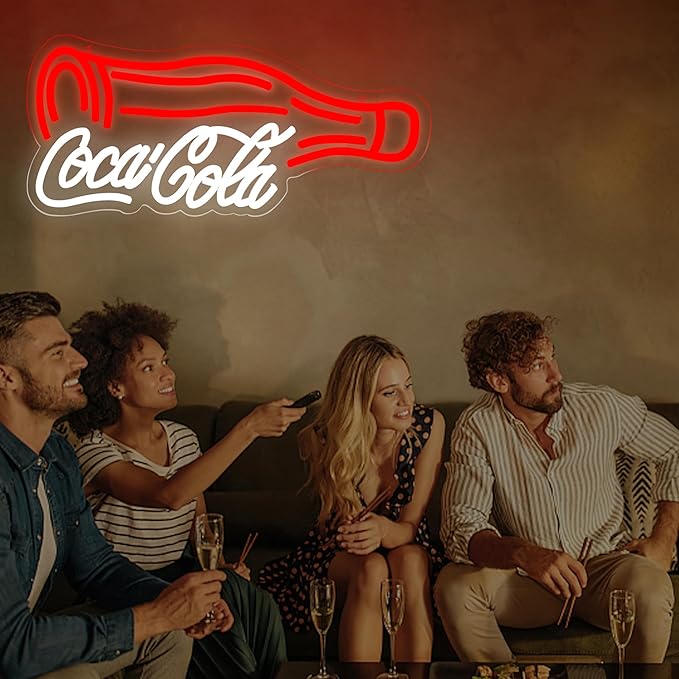 Cola Neon Sign for Wall Decor Neon lights for Bedroom Led Business Signs Suitable for Man Cave Bar Pub Store Bistro Restaurant Party Club Birthday Gift Christmas Art Size 16.1 * 11.0In(ZYLD114)