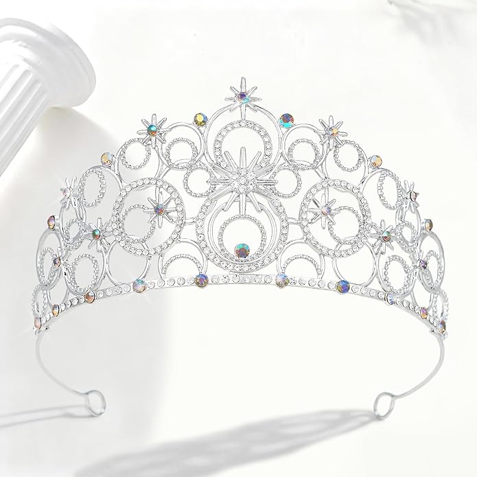 Stellar Crown for Women & Princess Tiaras, Wicth Merch Hat Accessories for Halloween, Bubble Headpiece for Women Party Dress Outfits